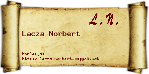 Lacza Norbert névjegykártya
