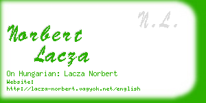 norbert lacza business card